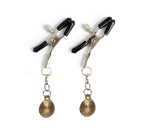 Metal Nipple Clamps with Bells - Breast and Nipple Toys