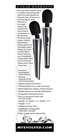Evolved Mighty Metallic Pleasure Wand - 5-Year Warranty - Body Wands