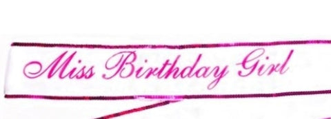 Miss Birthday Girl Sash - Party Gifts and Novelties