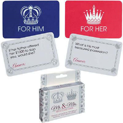 Mr and Mrs Trivia Card Game - Sex Games, Coupons and Tricks