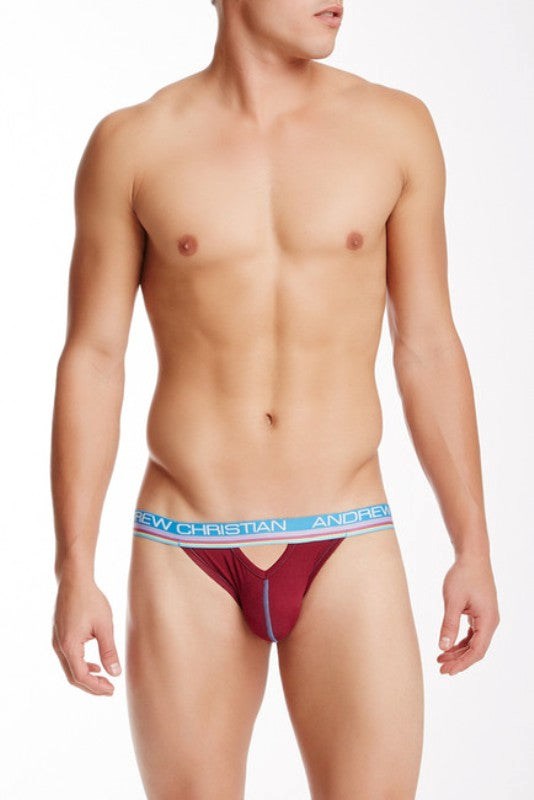 NanoFit Teaser Jock Burgundy Medium - Jocks and G-Strings