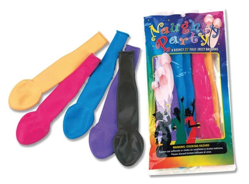 Naughty Party 22 inch Fully Erect Balloons 8pcs - - Sex Games, Coupons and Tricks