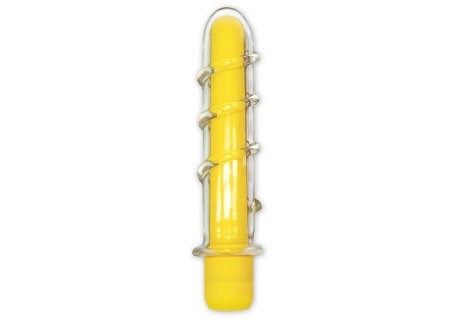 Neon Glass Vibrator Twirl - - Glass Sex Toys