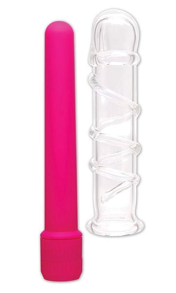 Neon Glass Vibrator Twirl - - Glass Sex Toys