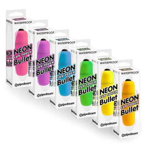 Pipedream Neon Luv Touch Vibrating Bullet Massager Set - Waterproof Vibrators