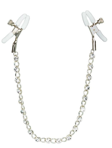 Nipple Play Crystal Chain Nipple Clamps - Nipple and Clit Clamps