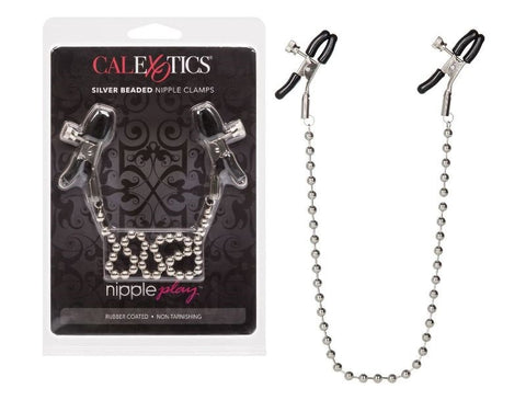 Nipple Play Silver Beaded Nipple Clamps - Nipple and Clit Clamps