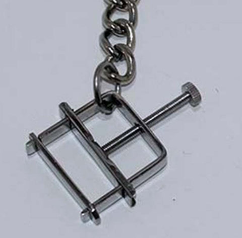 Nipple Press Clamps With Chain - Breast and Nipple Toys