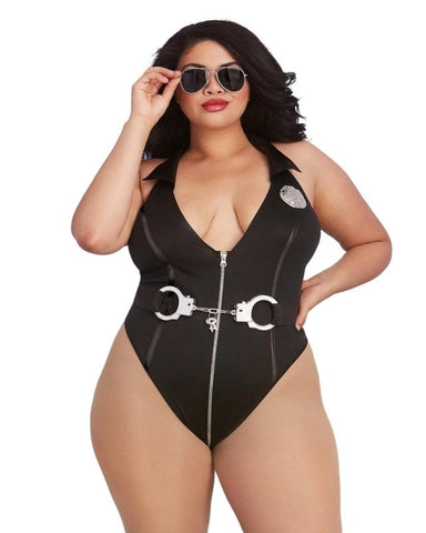 Seductive and Powerful Officer Naughty Queen Size Lingerie Costume - Fancy Dress Ups