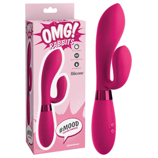 Pipedream OMG! Rabbits #Mood 10 Functions Silicone Vibrator - - Rabbit Vibrators