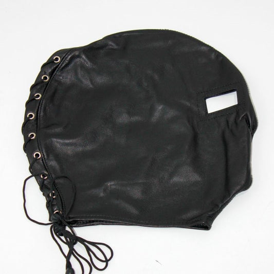 Open Eyed BDSM Hood Faux Leather - Bondage Hoods