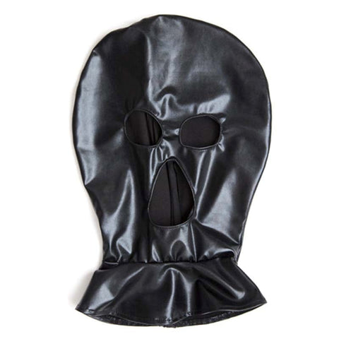 Open Mouth & Eyes PVC Bondage Hood - Bondage Hoods