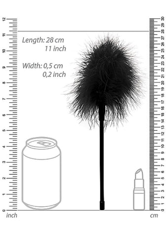 Ouch Black and White Feather Tickler - Whips And Crops