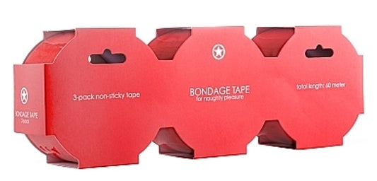 Ouch Bondage Tape 3 Pack Red - Cuffs and Restraints
