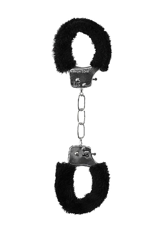 OUCH! BW Beginner's Furry Hand Cuffs - - Collars And Cuffs