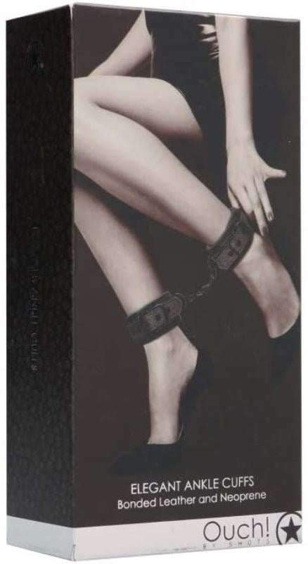 Grey Titanium Padded Ankle Cuffs - Discreet Bondage Accessory - Cuffs and Restraints