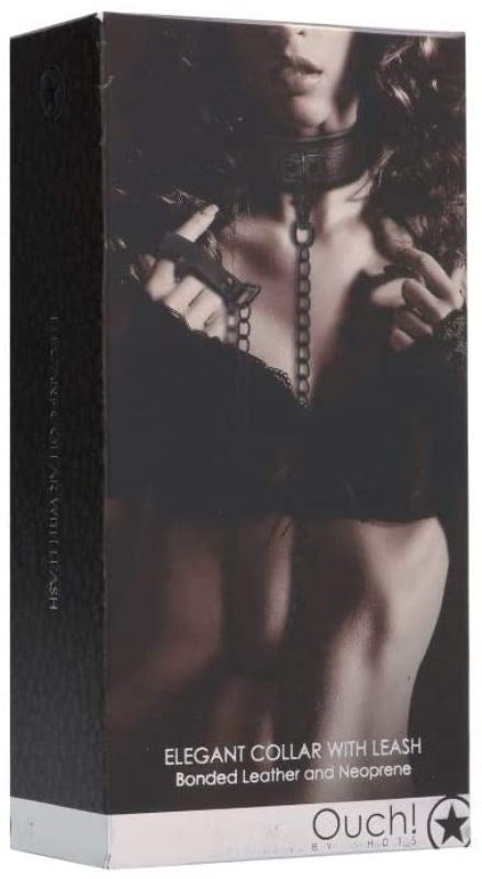Ouch! Elegant Collar with Leash - Collars and Leads
