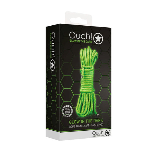 OUCH! Glow In Dark Rope - 10m - Cuffs and Restraints