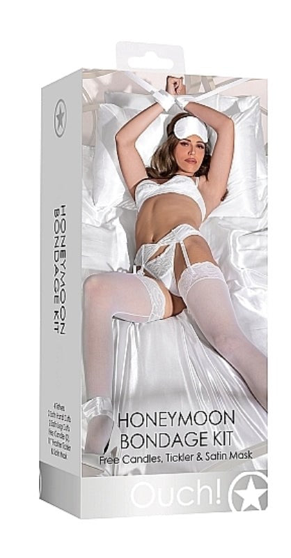 Ouch! Honeymoon Bondage Kit White - Bondage Kits