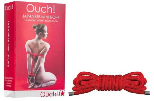 Shots Toys Soft-Yet-Strong Nylon Bondage Rope - 1.5m Red - Cuffs and Restraints