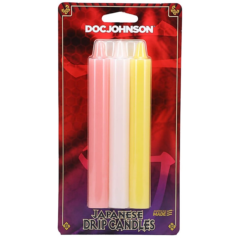 3 Pack Japanese Drip Sensation Play Candles By Doc Johnson - Bath and Intimate Fragrances