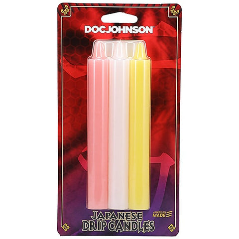 3 Pack Japanese Drip Wax Play Candles By Doc Johnson - Bath and Intimate Fragrances