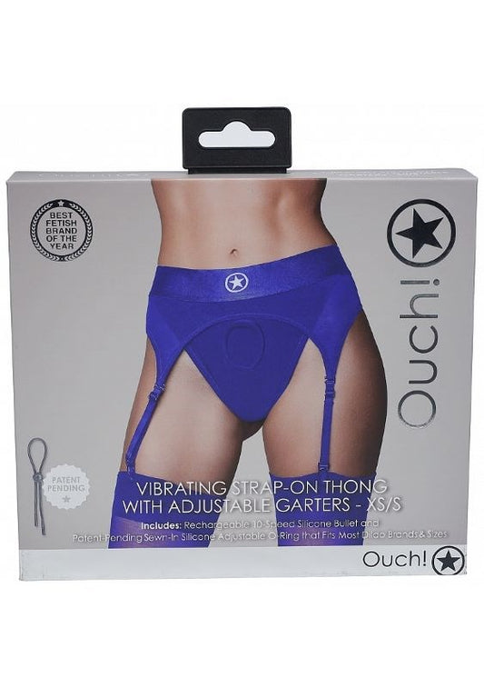 Ouch Pleasure Enhancer - Adjustable Vibrating Strap-on Thong - Strap On Sextoys