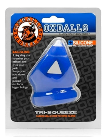 Oxballs Tri-Squeeze 3-Ring Ballstretching Sling - Ball and Cock Toys