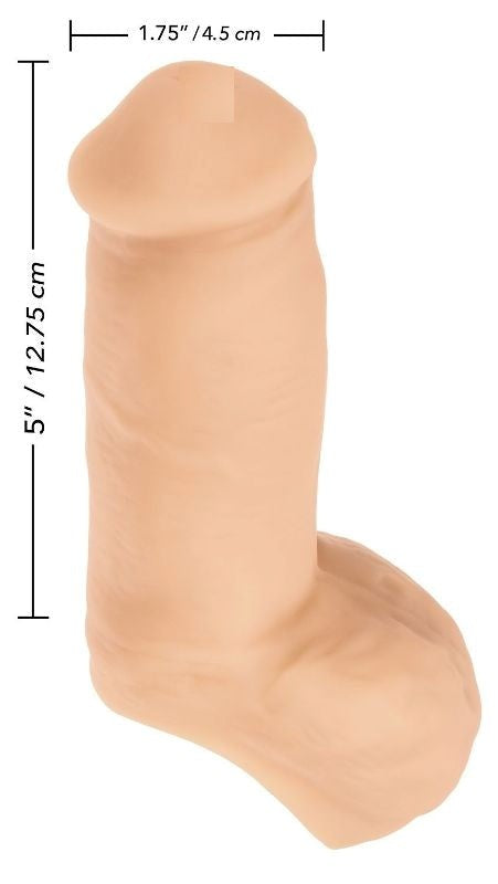 Packer Gear Ultra-Soft Silicone STP 5 inch Ivory - - Strap On Sextoys