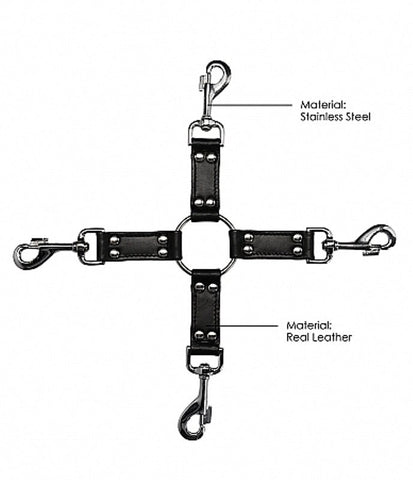 Pain 4-way Leather Hogtie - Cuffs and Restraints