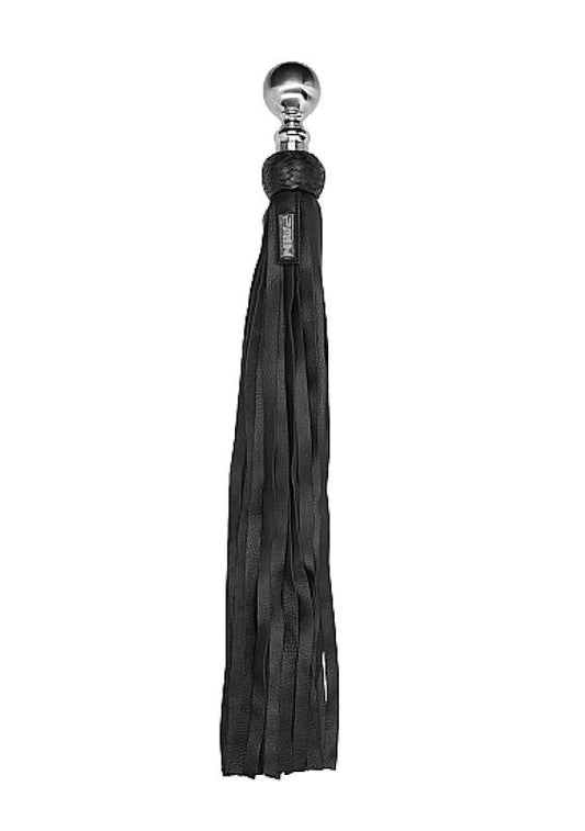 Pain Heavy Metal Ball Flogger Softy Leather - Whips And Crops