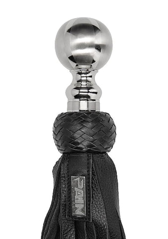 Pain Heavy Metal Ball Flogger Softy Leather - Whips And Crops