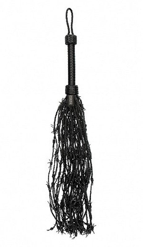 Pain Leather Barbed Wire Flogger - - Whips And Crops