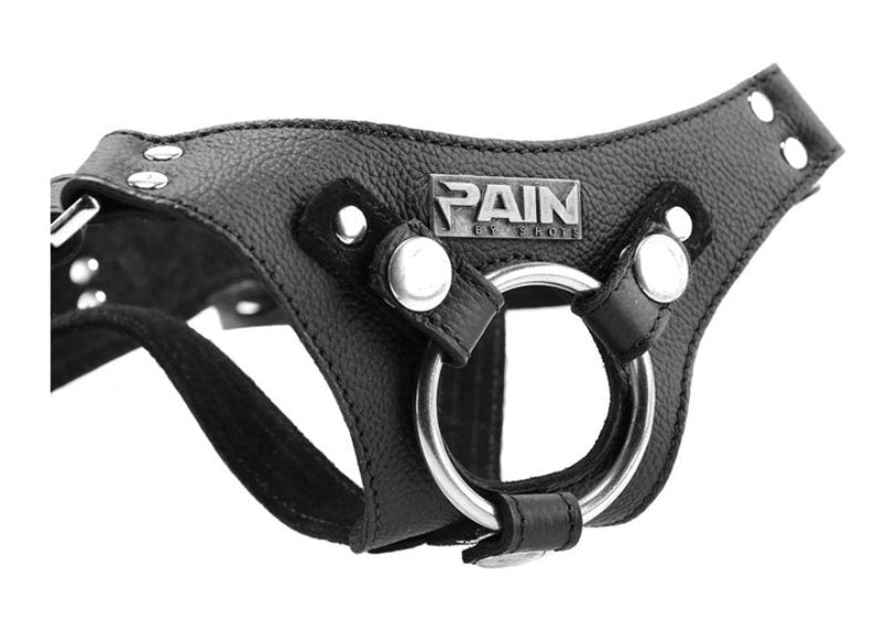 Pain Leather Strap-On Harness - - Strap On Sextoys