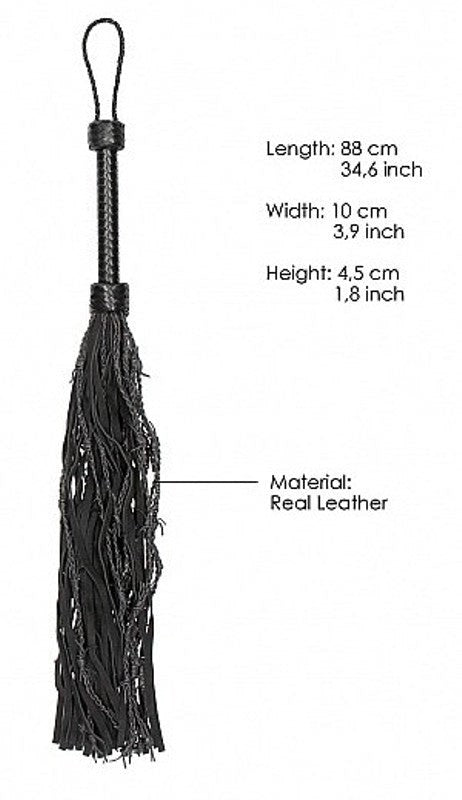 Pain Leather Suede Barbed Wired Flogger - - Whips And Crops