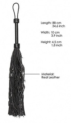 Pain Leather Suede Barbed Wired Flogger - Whips And Crops