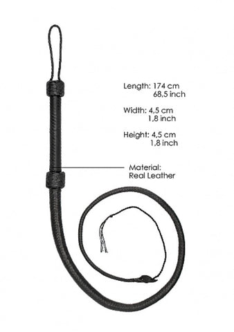 Pain Real Leather Bullwhip - Whips And Crops