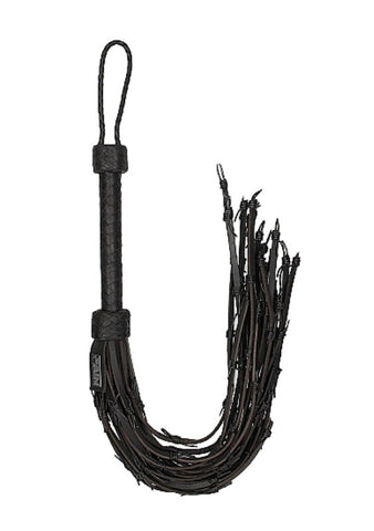 Pain Saddle Leather with Barbed Wire Flogger - Whips And Crops