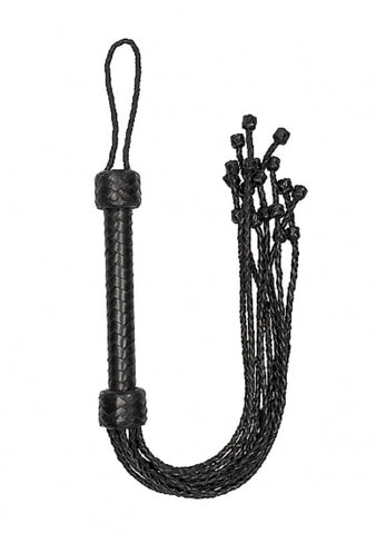 Pain Short Leather Braided Flogger - Whips And Crops