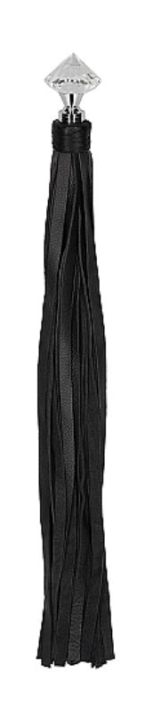 Pain Sparkling Pointed Handle Leather Flogger - Whips And Crops