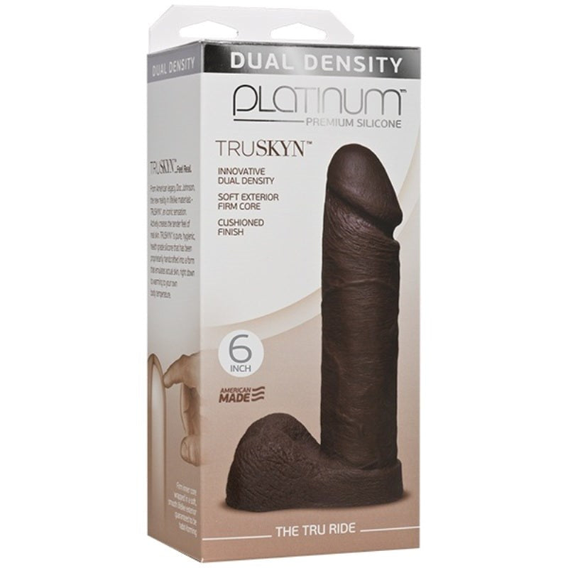 Platinum The Tru Ride Realistic 6 inch Chocolate - - Realistic Dildos