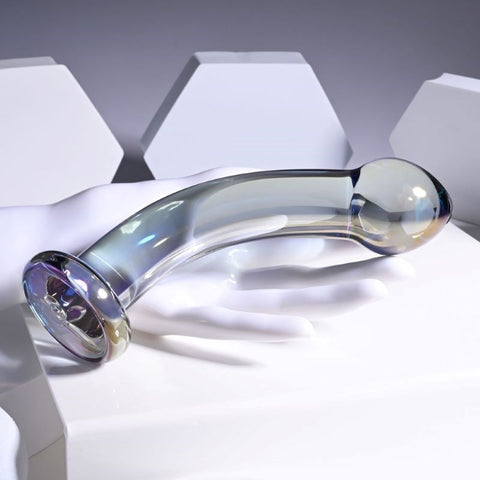Playboy Pleasure Jewels King Multi Play Glass Dildo - Realistic Dildos
