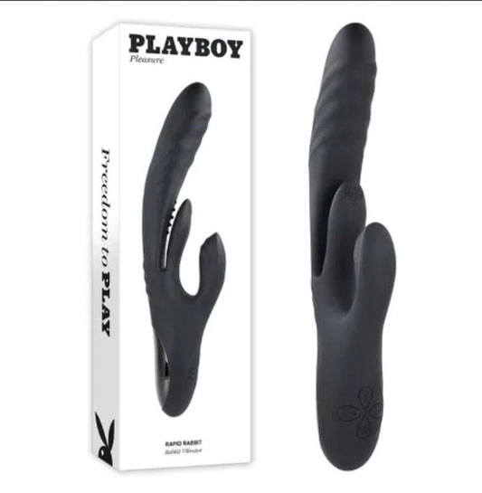 Playboy Pleasure Rapid Rabbit Silicone Vibrator - Rabbit Vibrators