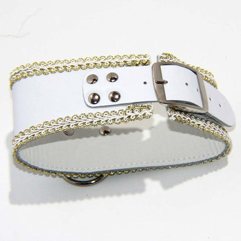 Posture Collar in White with O Ring Heavy - Fancy Dress Ups