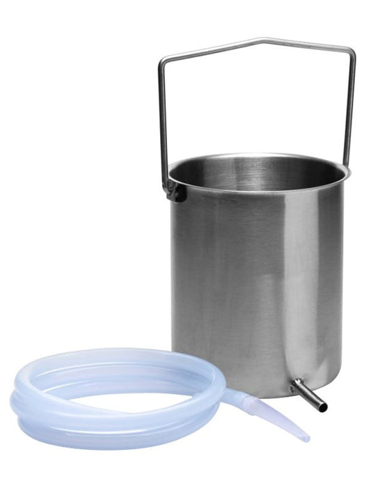 Premium Enema Bucket Kit With Silicone Hose by XR Brands - Enemas and Douches