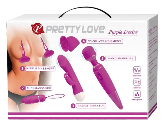 Pretty Love Purple Desire 5-piece Kit - Breast and Nipple Toys
