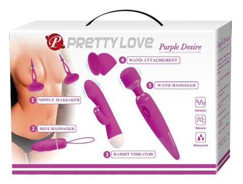 Pretty Love Purple Desire 5-piece Kit - Breast and Nipple Toys