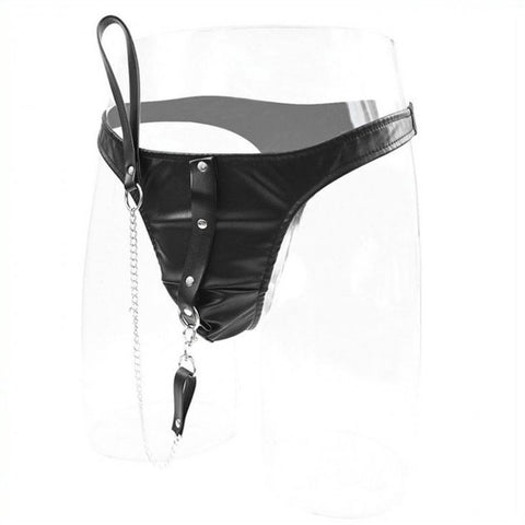PU Panty With Lead - Cuffs and Restraints