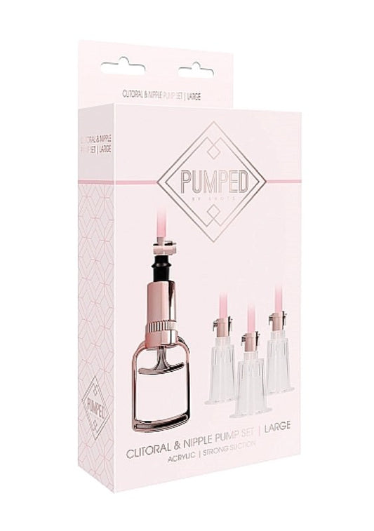 Pumped Clitoral and Nipple Pump Set Large - Breast and Nipple Toys