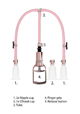 Pumped Clitoral and Nipple Pump Set Large - Breast and Nipple Toys